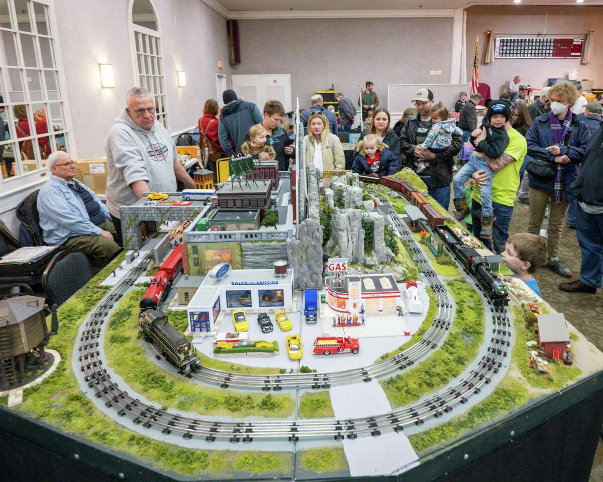 A model train setup at the Albany Train Show on Saturday, March 18, 2023, at the Polish Community Center in Albany, NY.