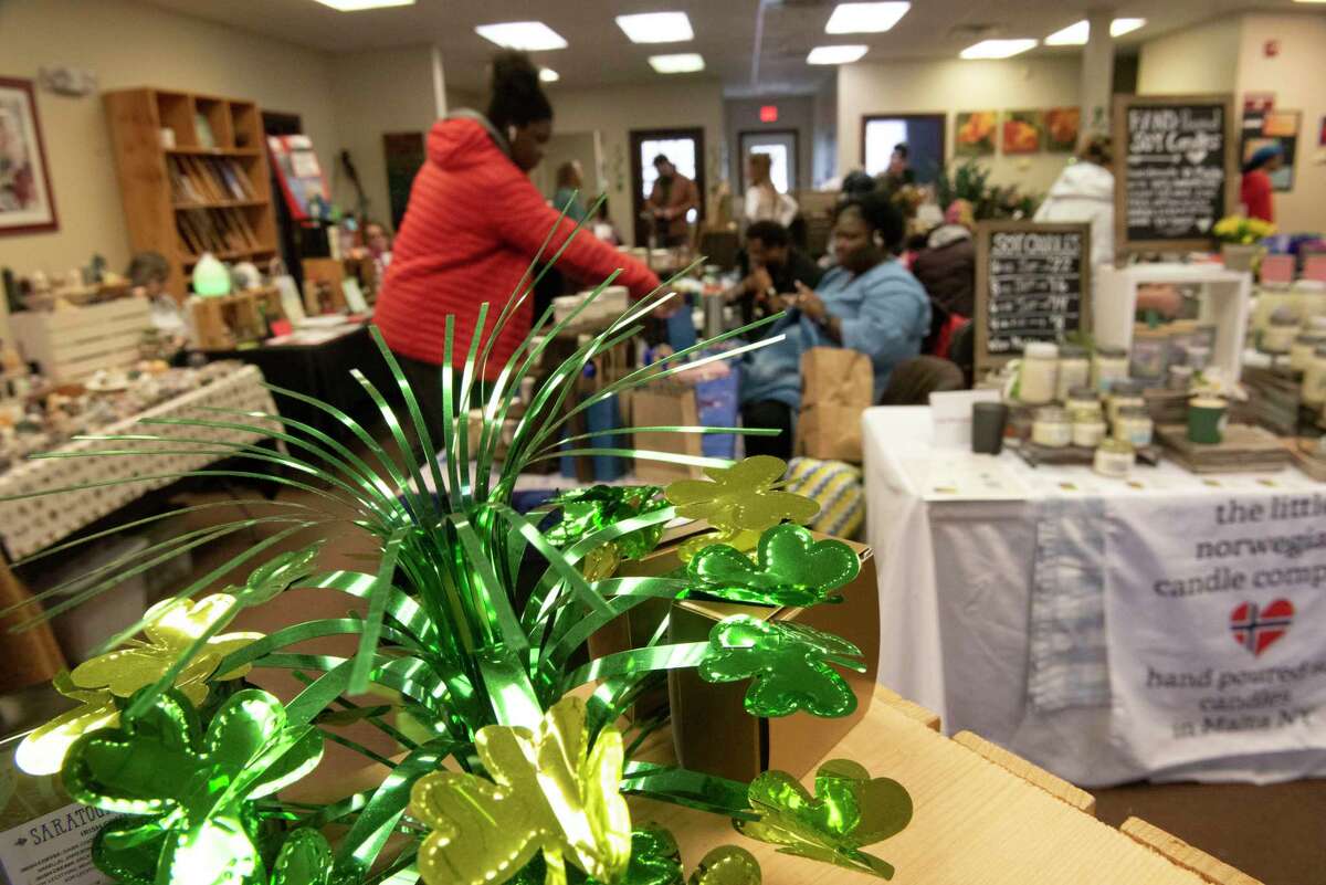 Vendors sell their products at the 12th Annual Capital District's Celtic Music Jam at CM School of Fine Arts on Sunday, March 19, 2023 in Clifton Park, N.Y.