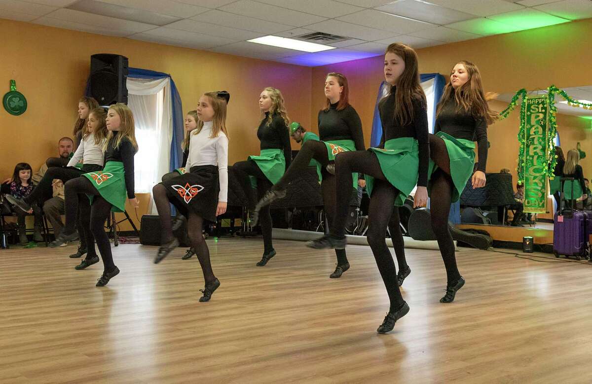 Dancers from Bethlehem Traditional Irish Dance School demonstrate Irish Step Dance during the 12th Annual Capital District's Celtic Music Jam at CM School of Fine Arts on Sunday, March 19, 2023 in Clifton Park, N.Y.