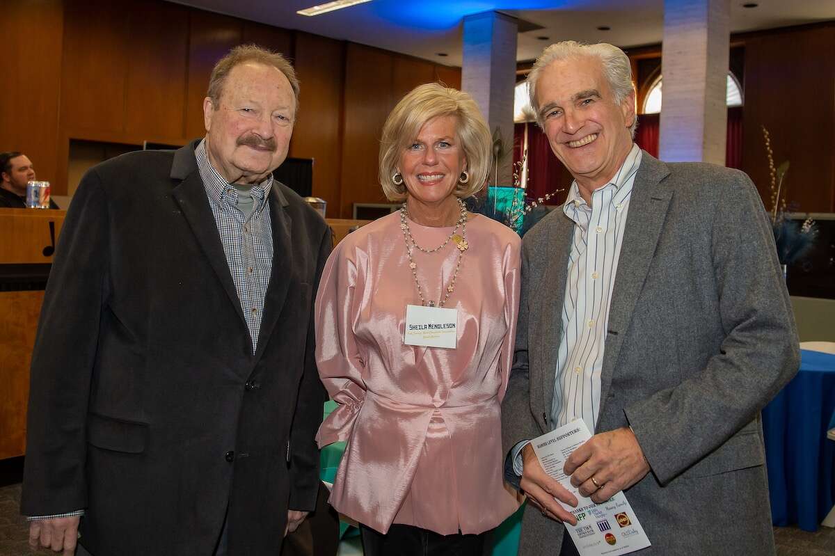 The Troy Savings Bank Music Hall Foundation and the Troy Savings Bank Charitable Foundation celebrated Daniel J. Hogarty Jr. and George Arakelian Tuesday at a reception held in the former banking floor of the Troy Music Hall. The hall opened in 1875, a gift from the bank to the people of Troy. Hogarty and Arakelian both served on the boards of both foundations. Their colleagues, families and friends gathered to honor Hogarty and Arakelian’s years of service to the care and upkeep of the Music Hall so it can remain a gift to the community.