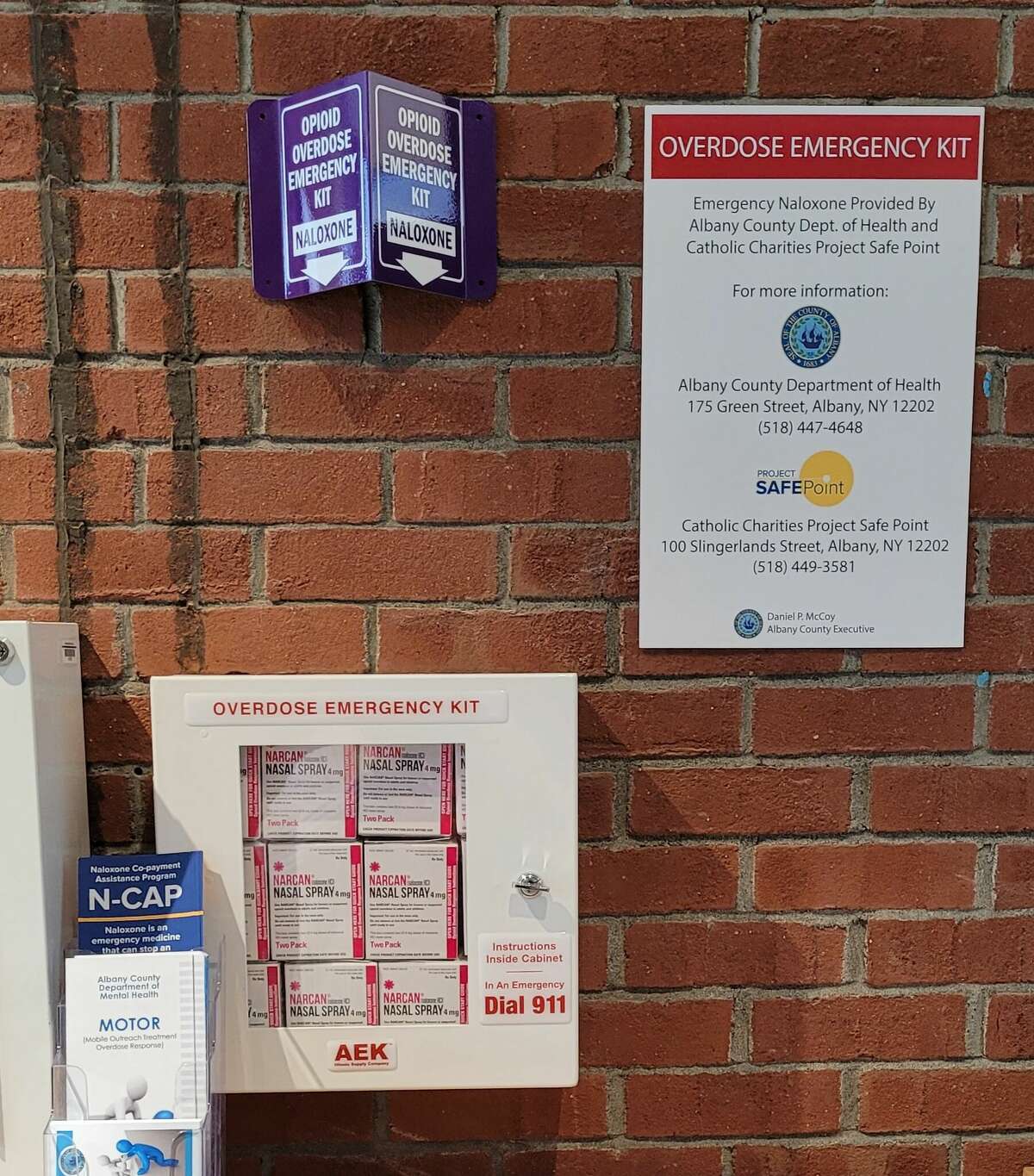 Albany County and Catholic Charities are placing Narcan overdose kits in public buildings throughout the county.