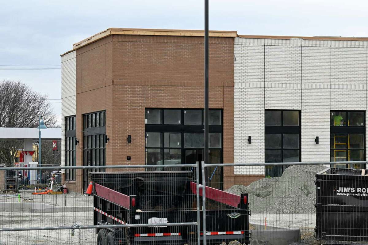 Construction continues at a new Chick-fil-A on Wednesday, April 5, 2023, on Clifton Park Center Road in Clifton Park, NY.