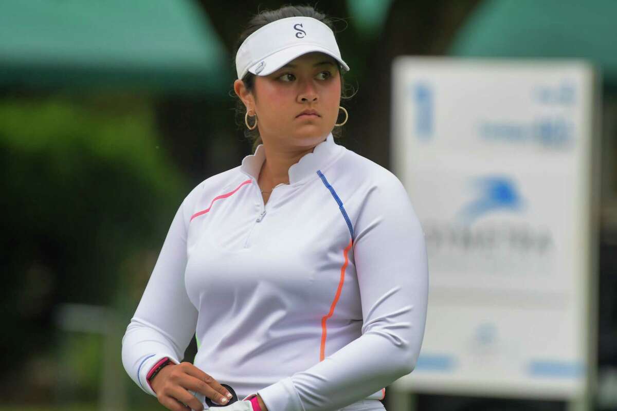 Lilia Vu from Fountain Valley, CA is in the Top 10 on the LPGA Tour after winning the 2021 Twin Bridges Championship and earning her LPGA card. She gets ready to tee off on the first hole of the final round of the Twin Bridges Championship, a Symetra Tour event, at Pinehaven Country Club on Sunday, July 25, 2021, in Guilderland, N.Y. (Paul Buckowski/Times Union)