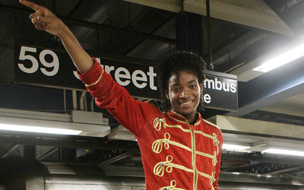 Jordan Neely of Manhattan is pictured while performing as Michael Jackson at the 59th. St. subway station in 2011. 