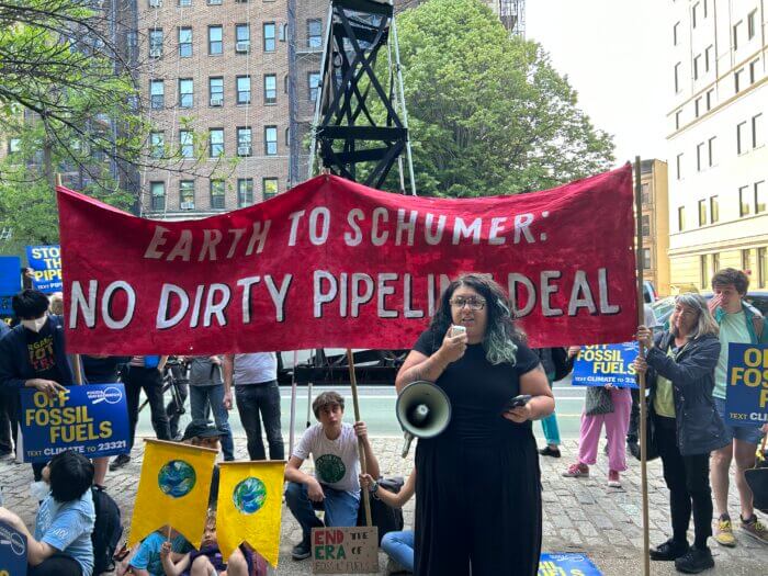 fossil fuel protest in Park Slope