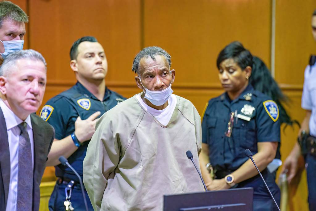 Jerry Lewis is arraigned for murder in Queens Criminal Court Monday.