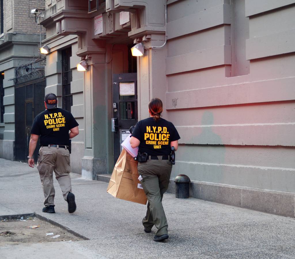 NYPD Crime Scene investigators arrive at One Arden Street where a male was fatally stabbed on the fifth floor, on Tuesday, May 30, 2023.