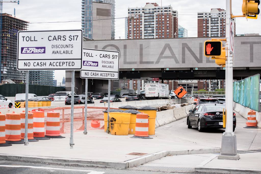 The New Jersey entrance to the Holland Tunnel.