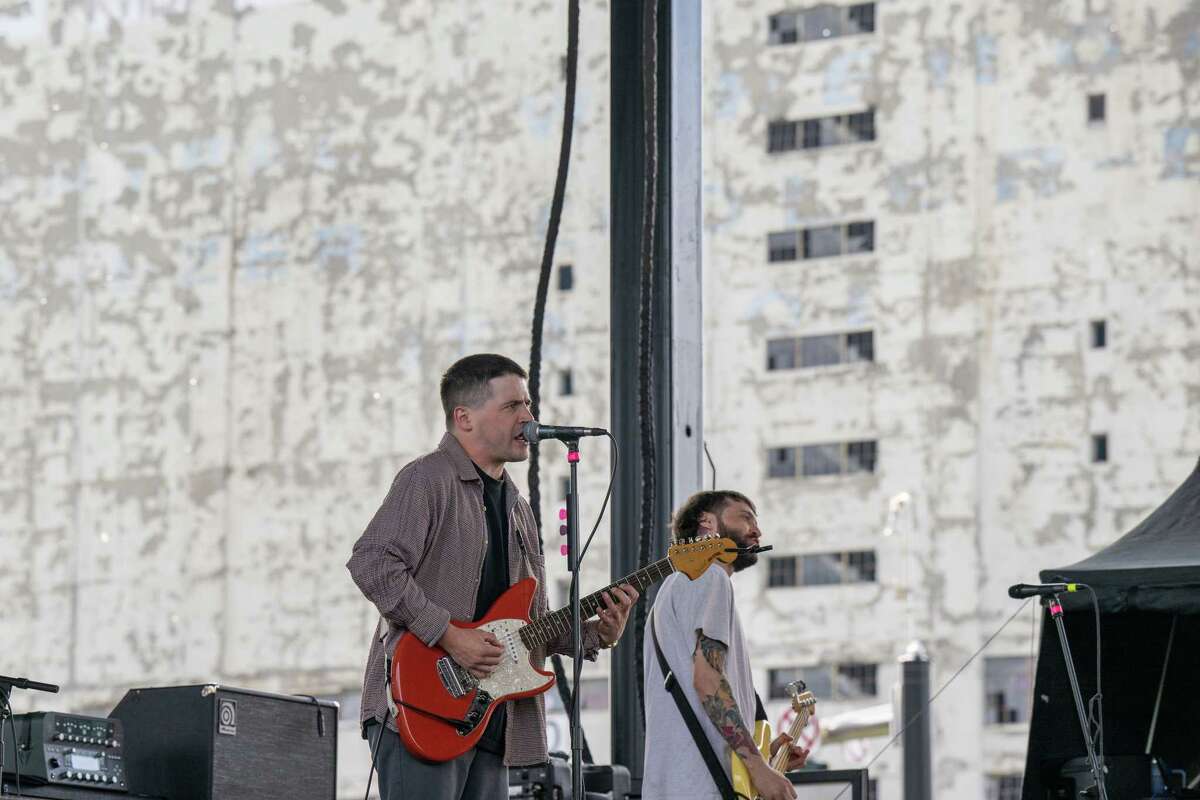 Bad Luck performs in the shadow of Central Warehouse during the kickoff of the 2023 Alive at Five concert series featuring Hawthorne Heights that was held in the rain location under the Route 787 bridge on Thursday, June 8, 2023, in Albany, NY.