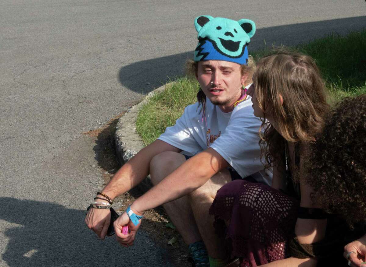 Dead and Company fans are seen in a parking lot before the last show at Saratoga Performing Arts Center on Sunday, June 18, 2023, in Saratoga Springs, N.Y. (Lori Van Buren/Times Union)