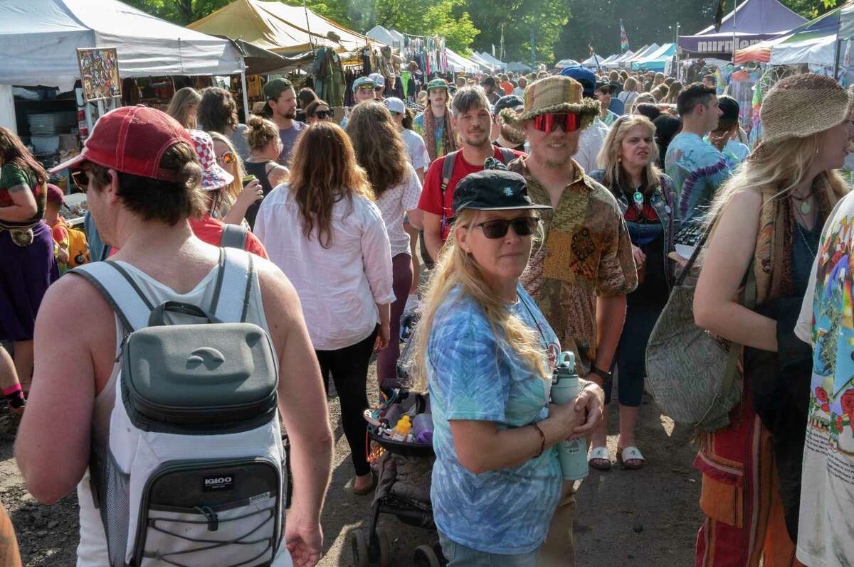 Dead and Company fans are seen walking around the Shakedown Street parking lot before the last show at Saratoga Performing Arts Center on Sunday, June 18, 2023, in Saratoga Springs, N.Y. (Lori Van Buren/Times Union)