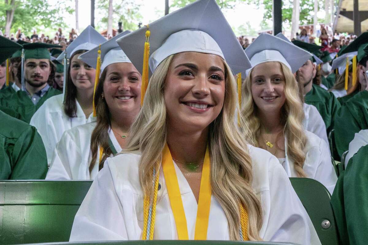 Members of the Shenendehowa class of 2023 during their graduation ceremony at the Saratoga Performing Arts Center on Friday in Saratoga Springs.