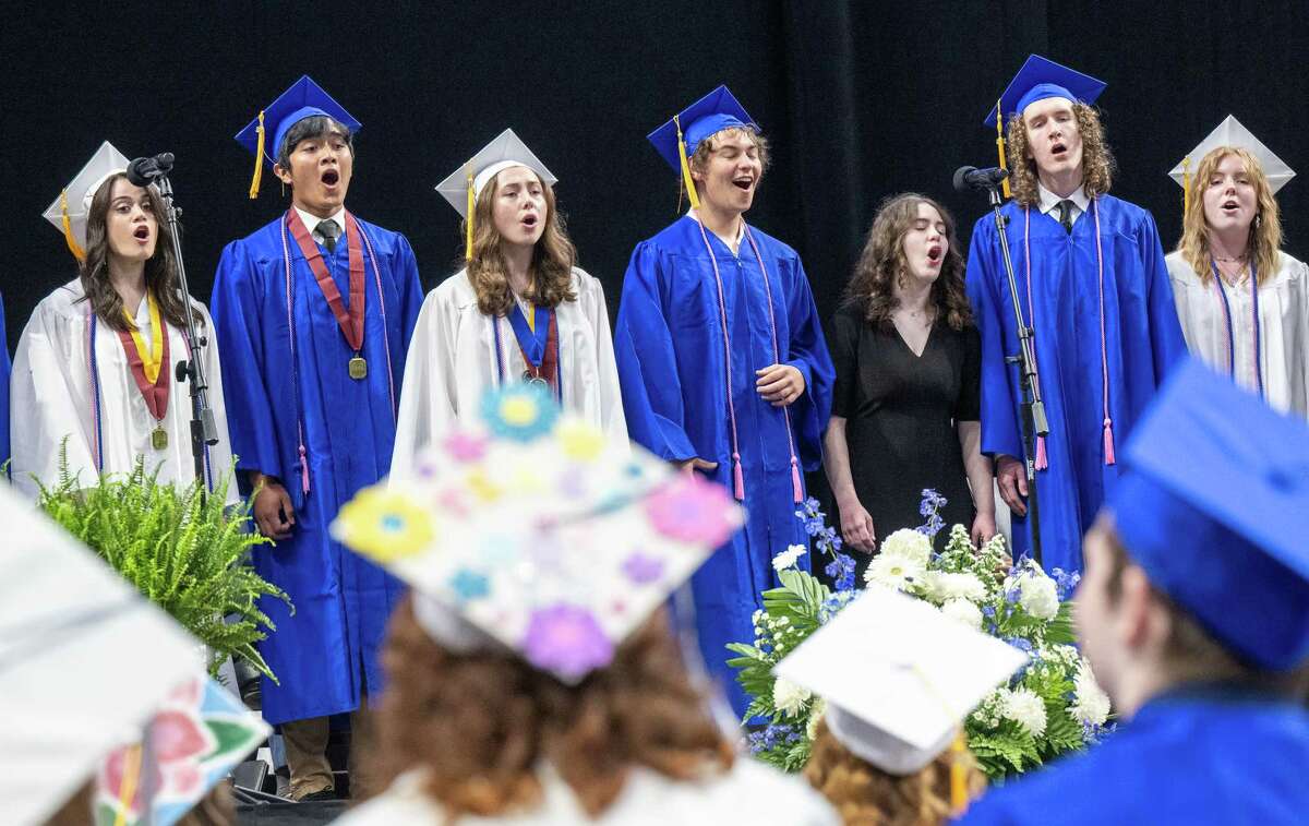 Shaker Select performs during the Shaker High School commencement ceremony on Saturday, June 24, 2023, at the MVP Arena in Albany, NY.