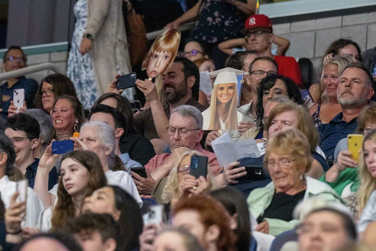 Family and friends cheer for graduates during the Shaker High School Class of 2023 commencement ceremony on Saturday, June 24, 2023, at the MVP Arena in Albany, NY.