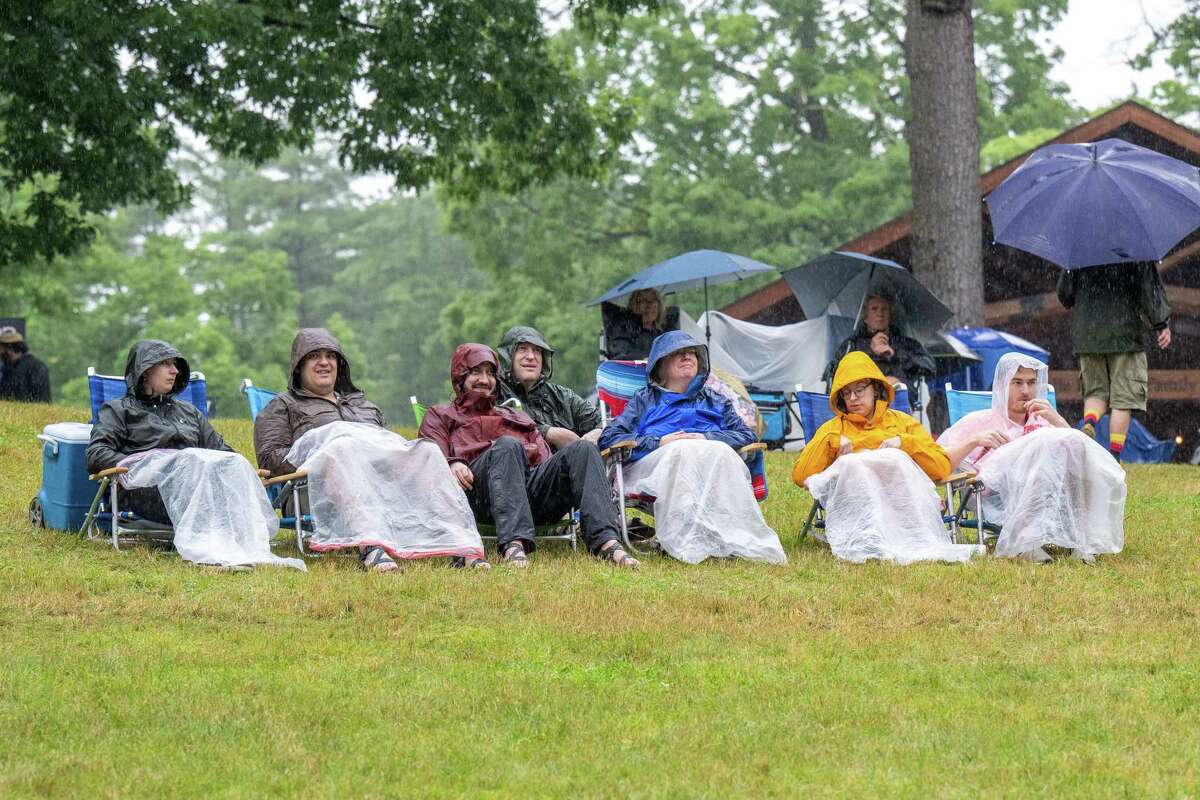 Music fans brave the rain at the Freihofer’s Jazz Fest on Saturday, June 24, 2023, at the Saratoga Performing Arts Center in Saratoga, NY.