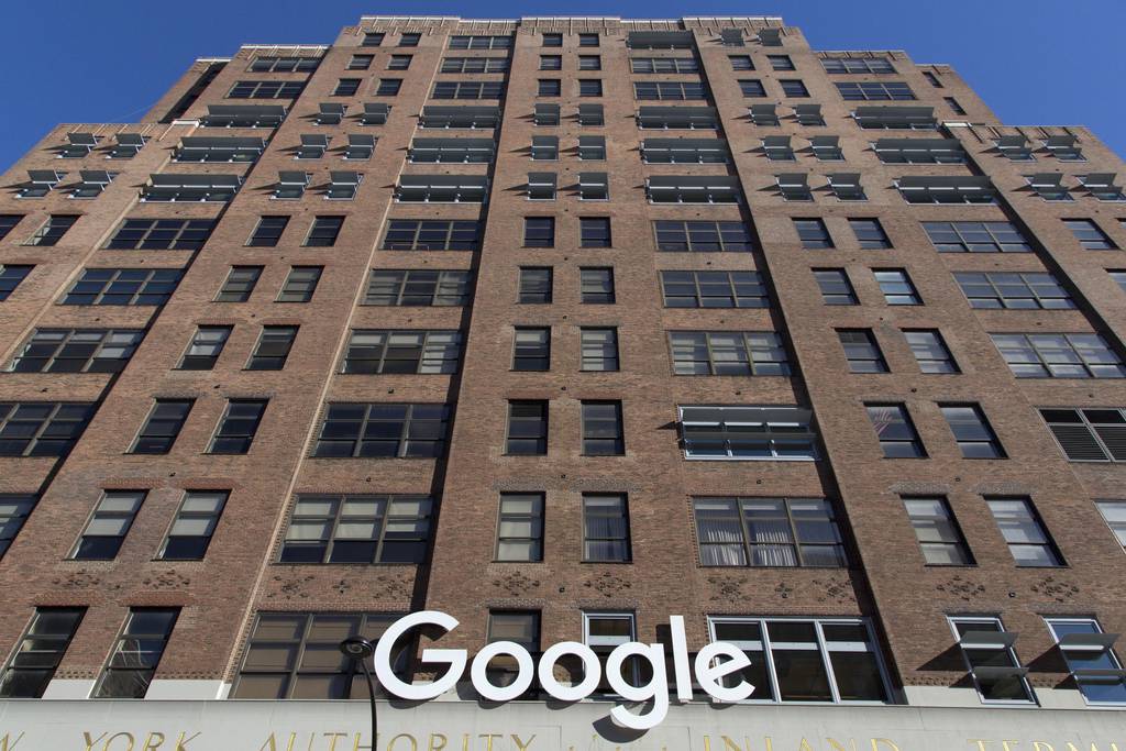 This March 2, 2016, file photo shows the Google office building on Ninth Avenue in New York's Chelsea neighborhood.