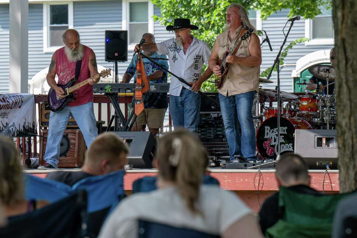 Beatin’ the Odds performs at the Powers Park Concert Series, which kicked off its 20th season on Saturday in Troy.