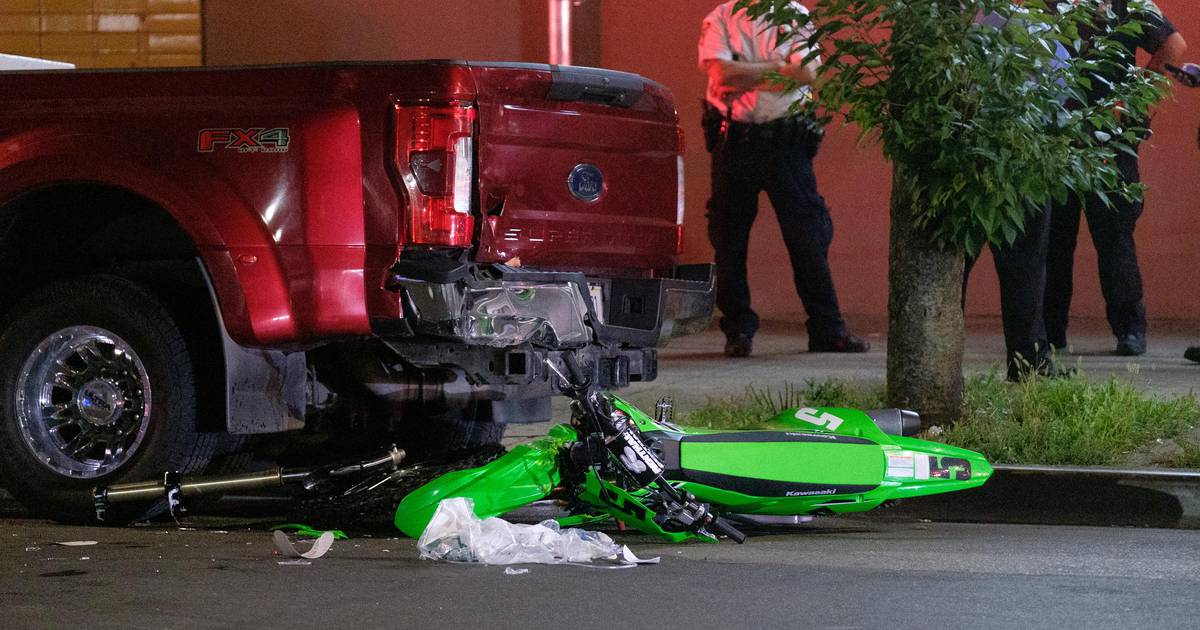 Speeding Queens dirt bike rider dies after crash into pick-up truck