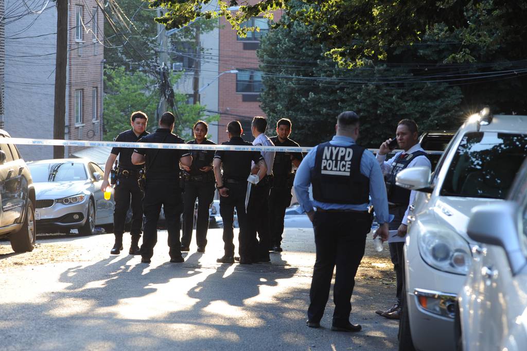 Police secure scene E. 223rd St., where a male was fatally shot, on Thursday, July 6, 2023. 