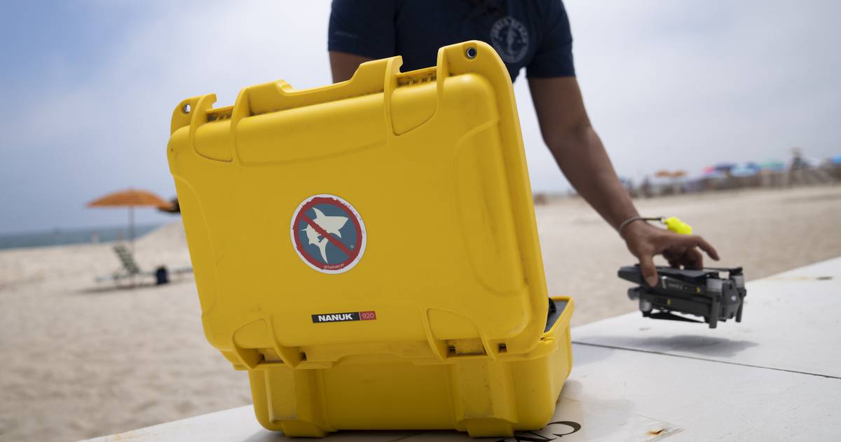 New York shark patrol monitors Long Island’s Jones Beach State Park