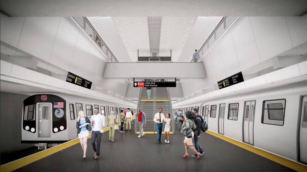 The proposed E. 125th St. Station platform. 