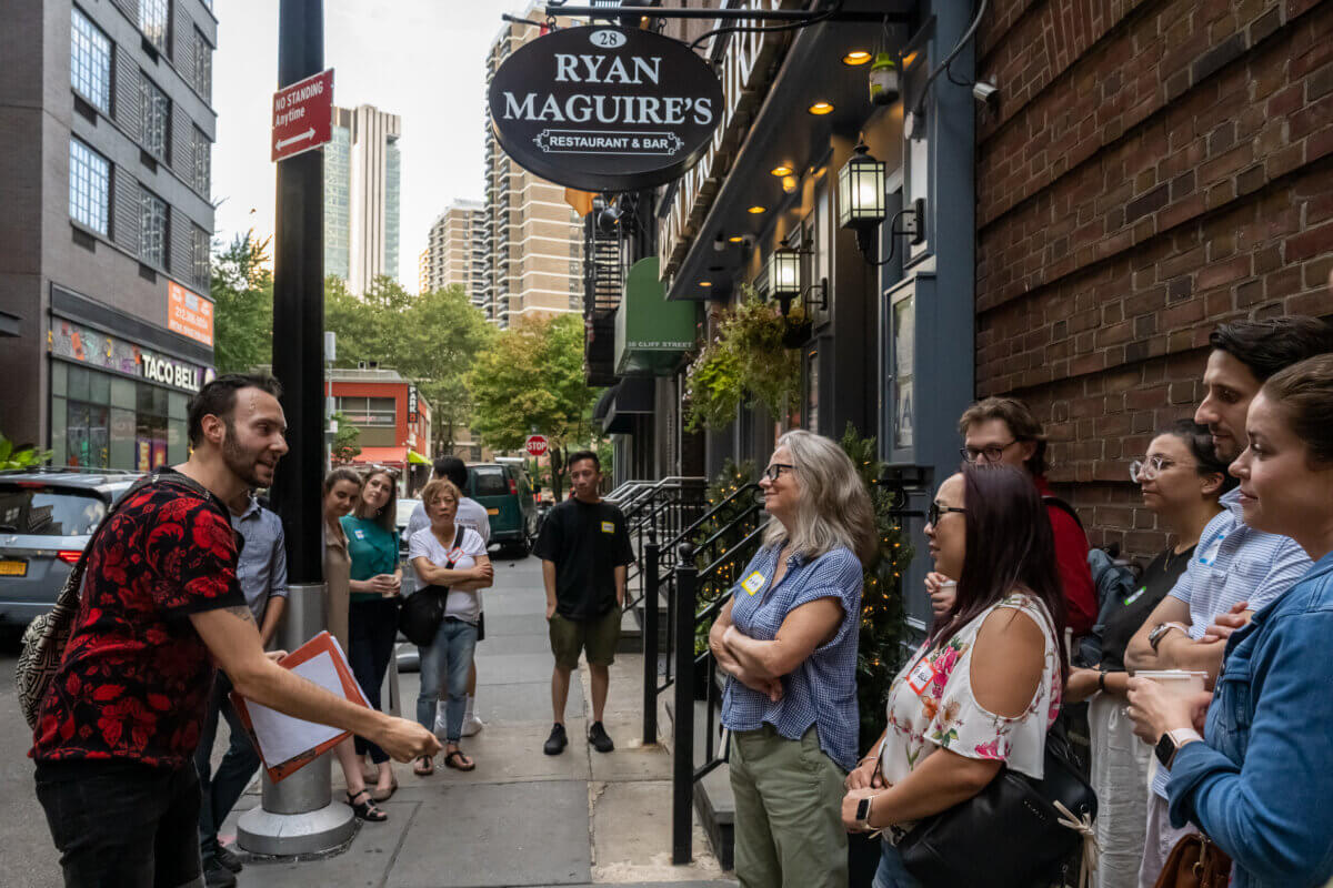 This unique tour explores the ‘Sinister Secrets’ of the South Street Seaport in Lower Manhattan