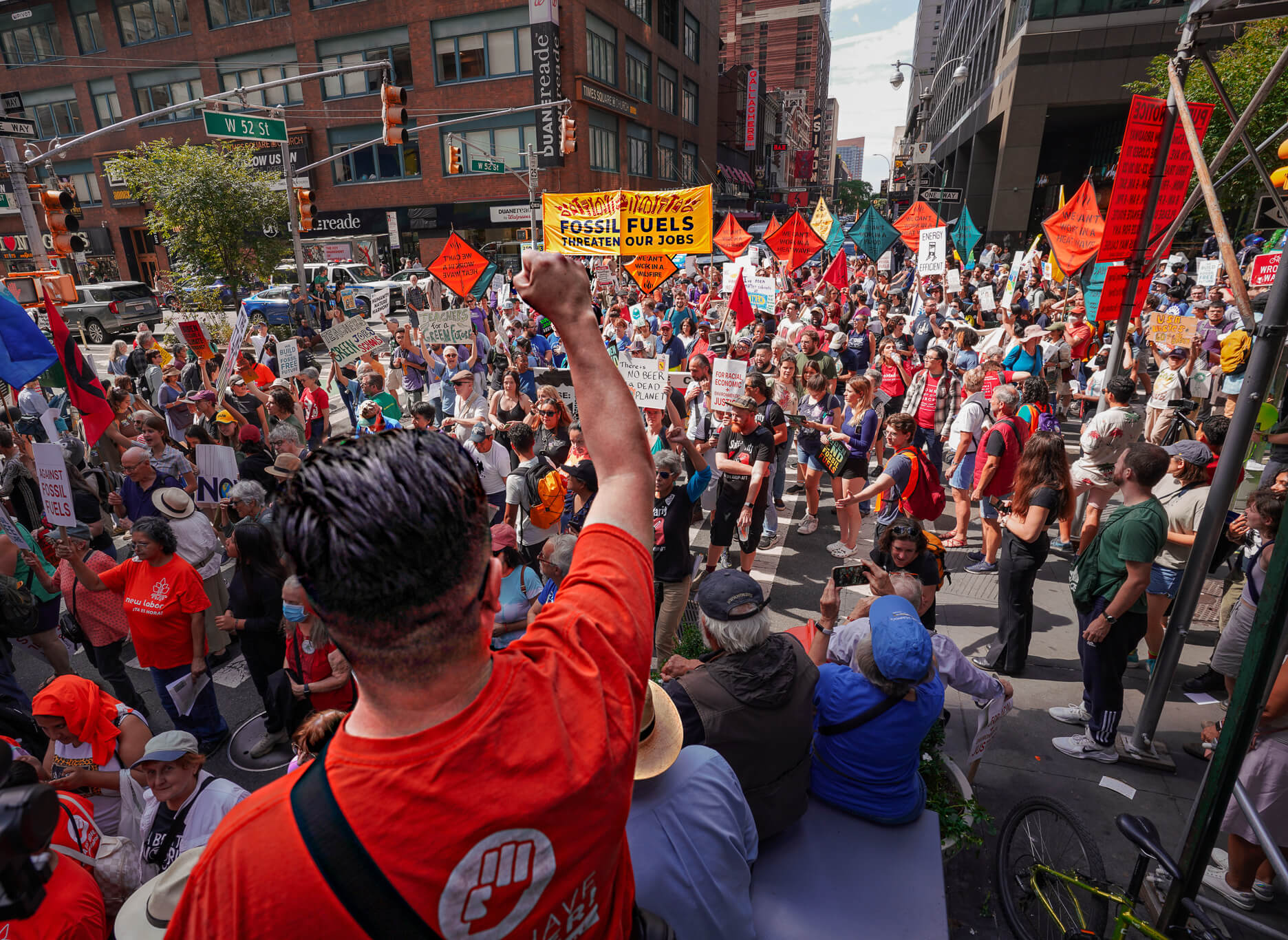 Taking to the streets: Thousands of climate protesters march to end fossil fuels in Midtown