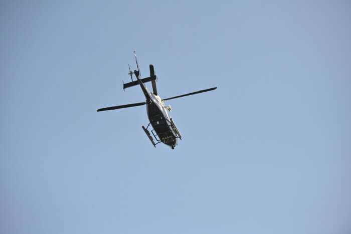 helicopter on scene of bed-stuy shooting