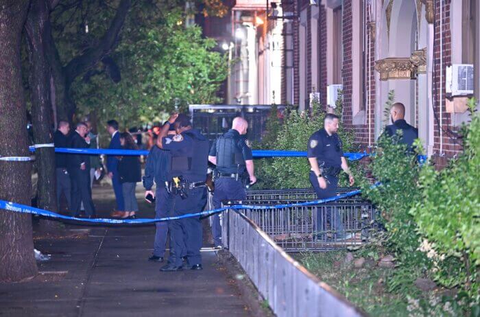 cops on scene of crown heights shooting