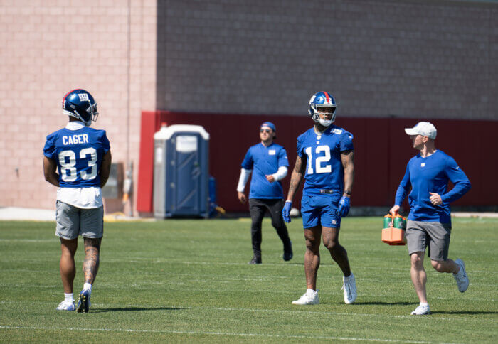 Darren Waller at Giants OTAs