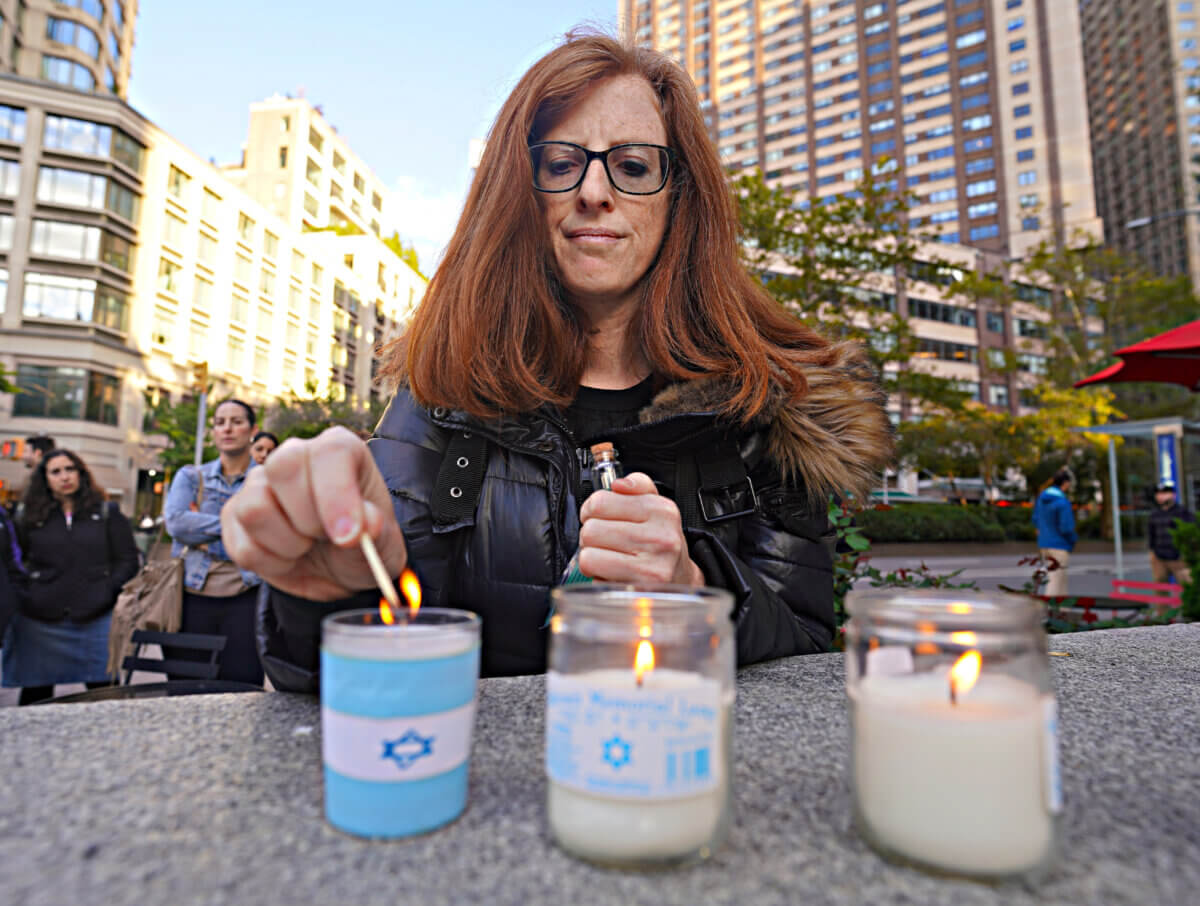 War in Israel: Jewish New Yorkers hold vigil at Lincoln Center in response to Hamas terrorist attack