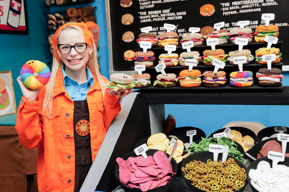 Order a bagel and schmear at Feltz Bagels on the Lower East Side, and you’ll be fed an original piece of art