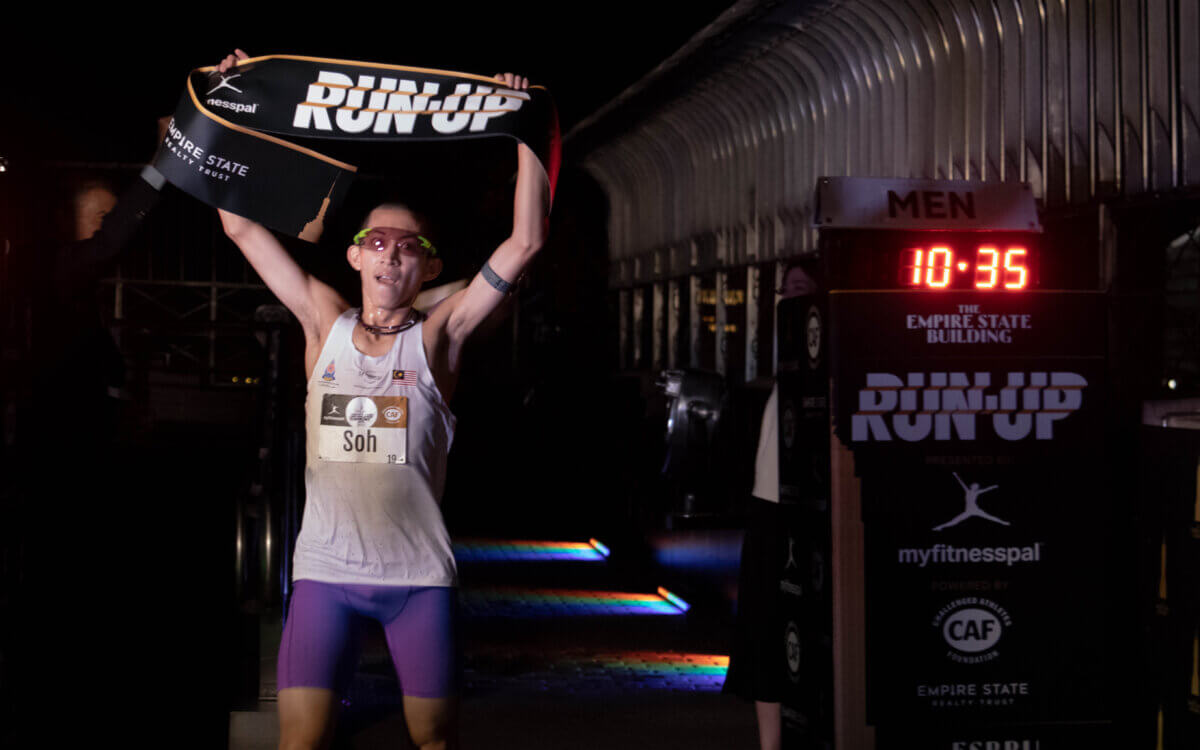 Wai Ching Soh winning the Empire State Building Run-Up