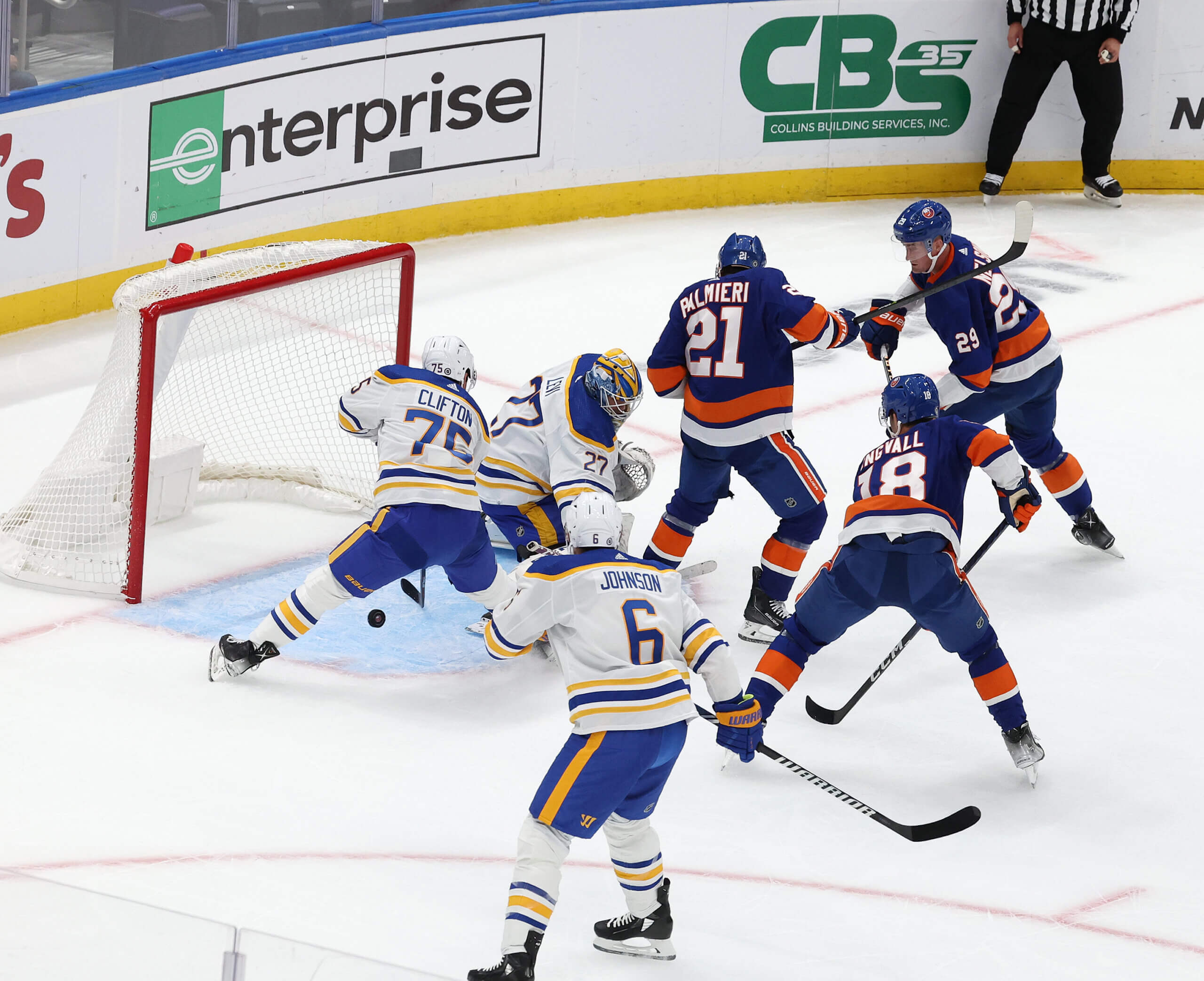 Islanders Sabres Nelson Palmieri Engvall