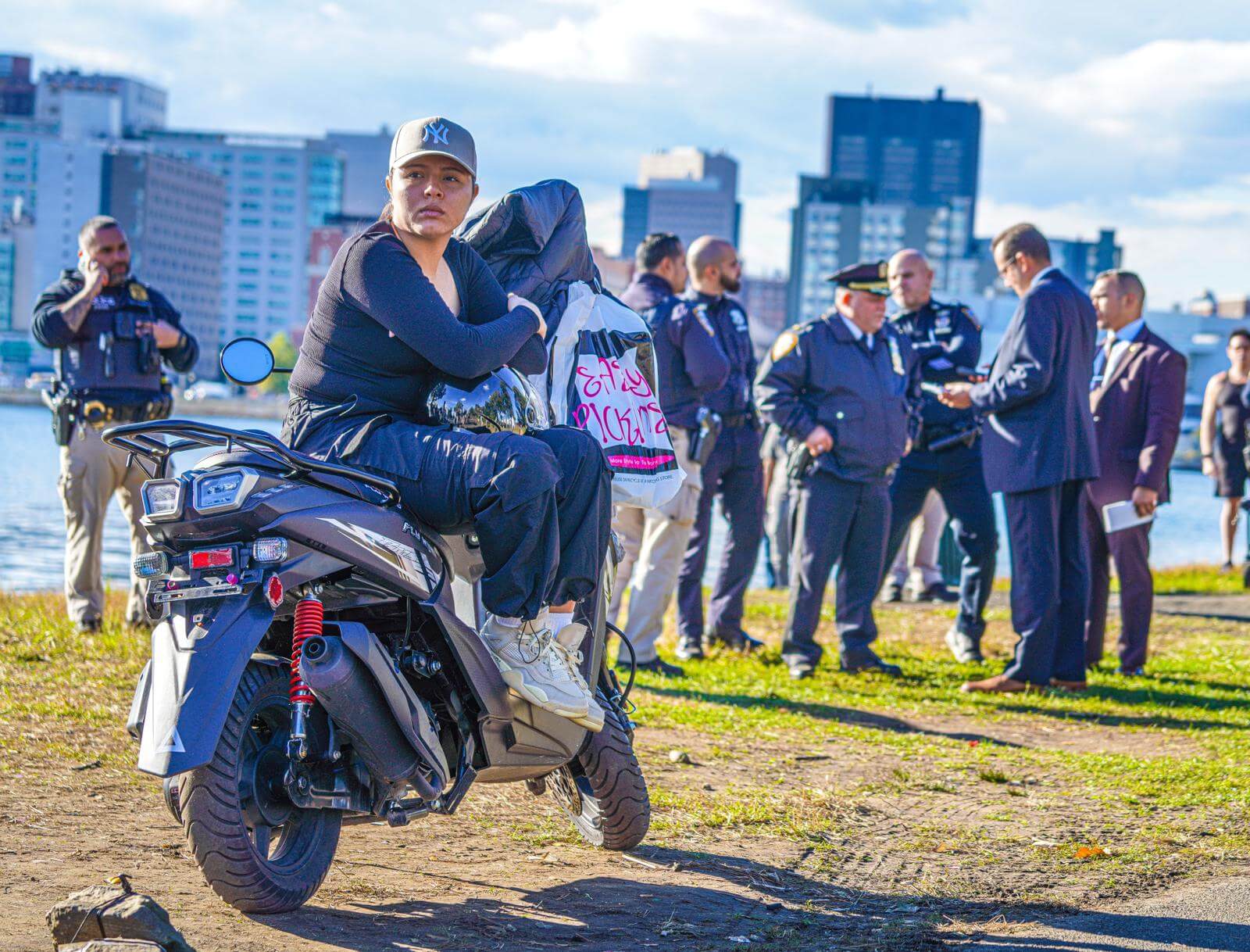 Illegal migrant-run market on Randall’s Island busted, cops confiscate scooters near emergency shelter