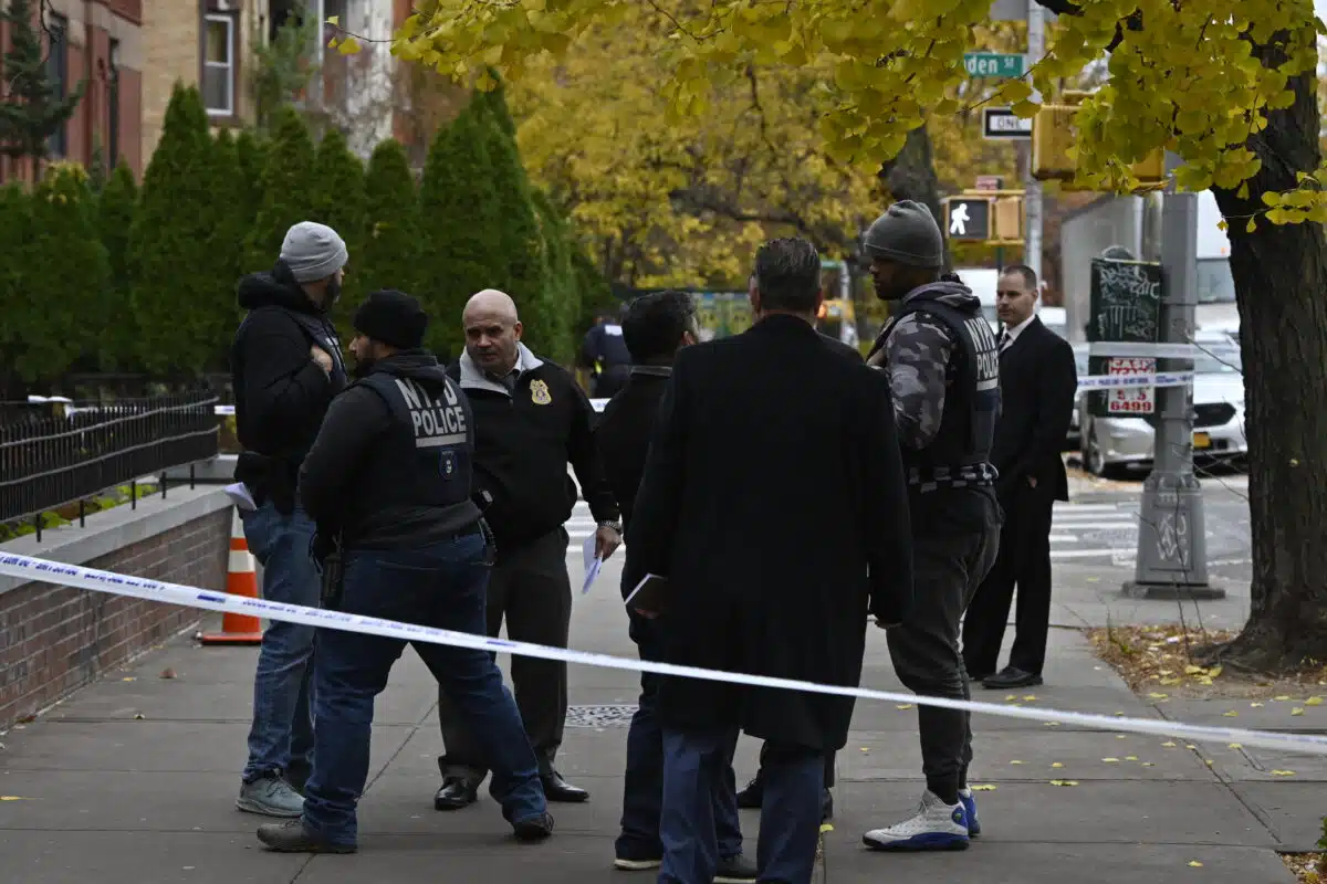 Police at scene of Brooklyn shooting