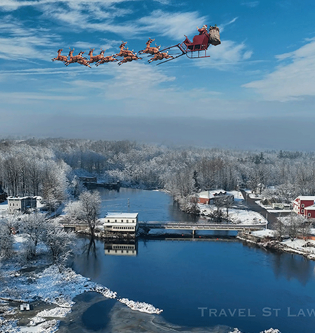 Santa flying test run over Colton