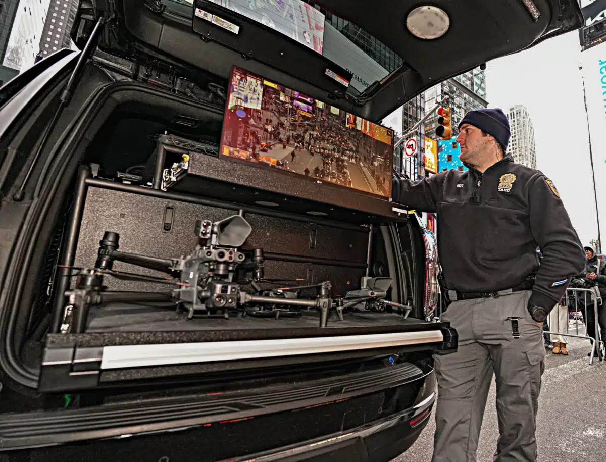 NYPD drone at Times Square for New Year's Eve