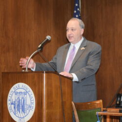 Brooklyn Brandeis Society President Jeffrey Miller at Brandeis Society Hanukkah.Photos: Rob Abruzzese/Brooklyn Eagle