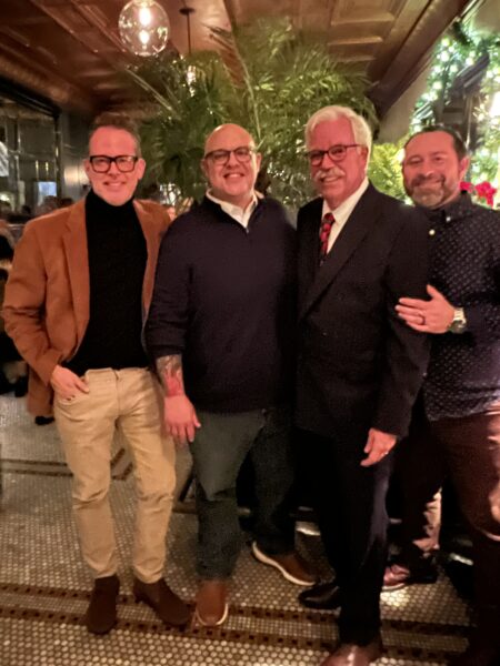 From left: Ted Nugent, Cebu Bar & Bistro proprietor; Councilman Justin Brannan; former Merchants of Third Avenue President Robert Howe; and Michael Esposito, owner of Cebu.