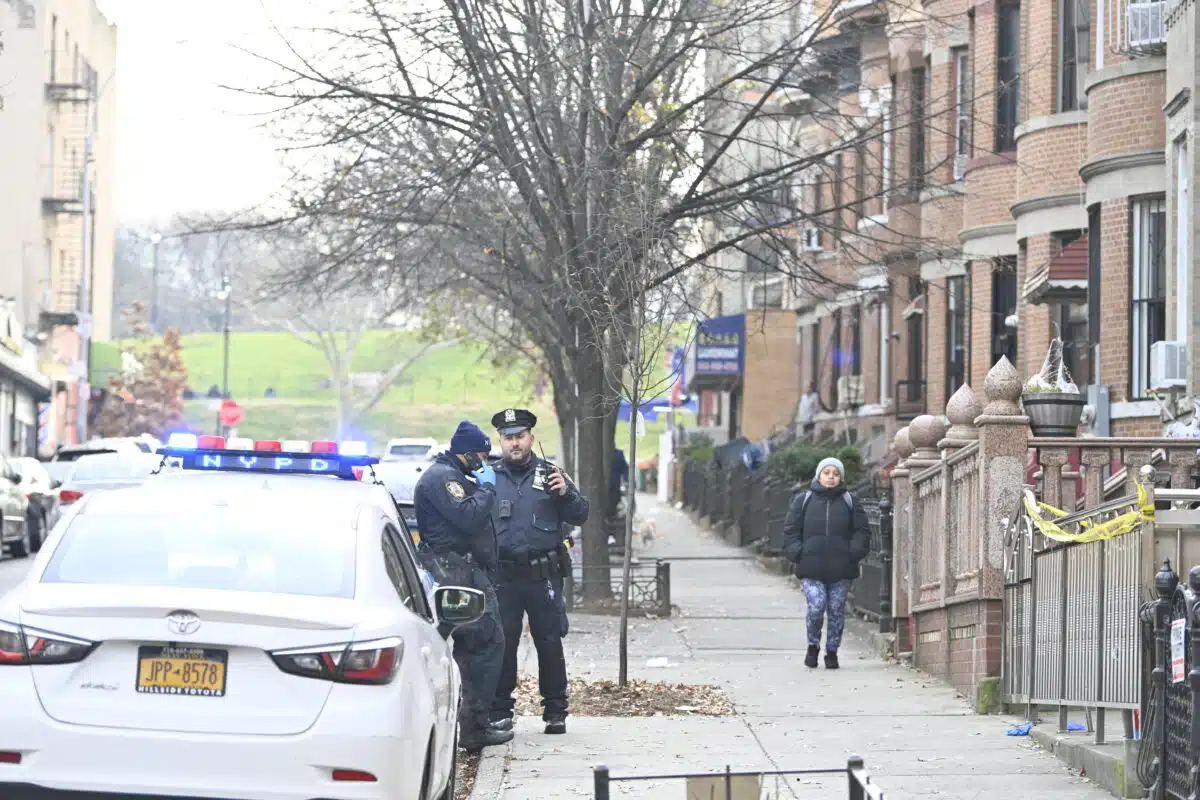 Brooklyn crime scene where woman was stabbed