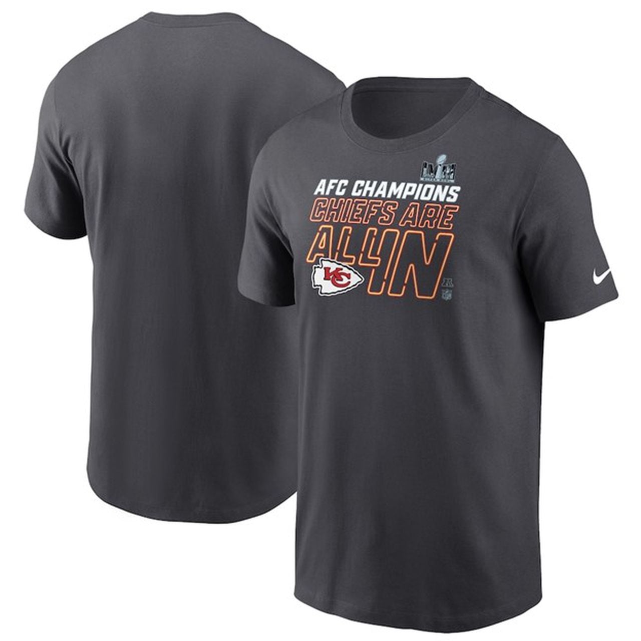 Kansas City Chiefs Nike 2023 AFC Champions locker room shirt for $39.99 from Fanatics.