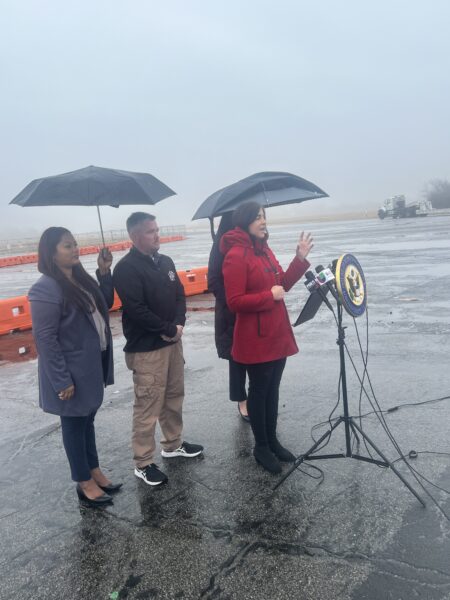 Rep. Nicole Malliotakis (R-11) addressing the media.