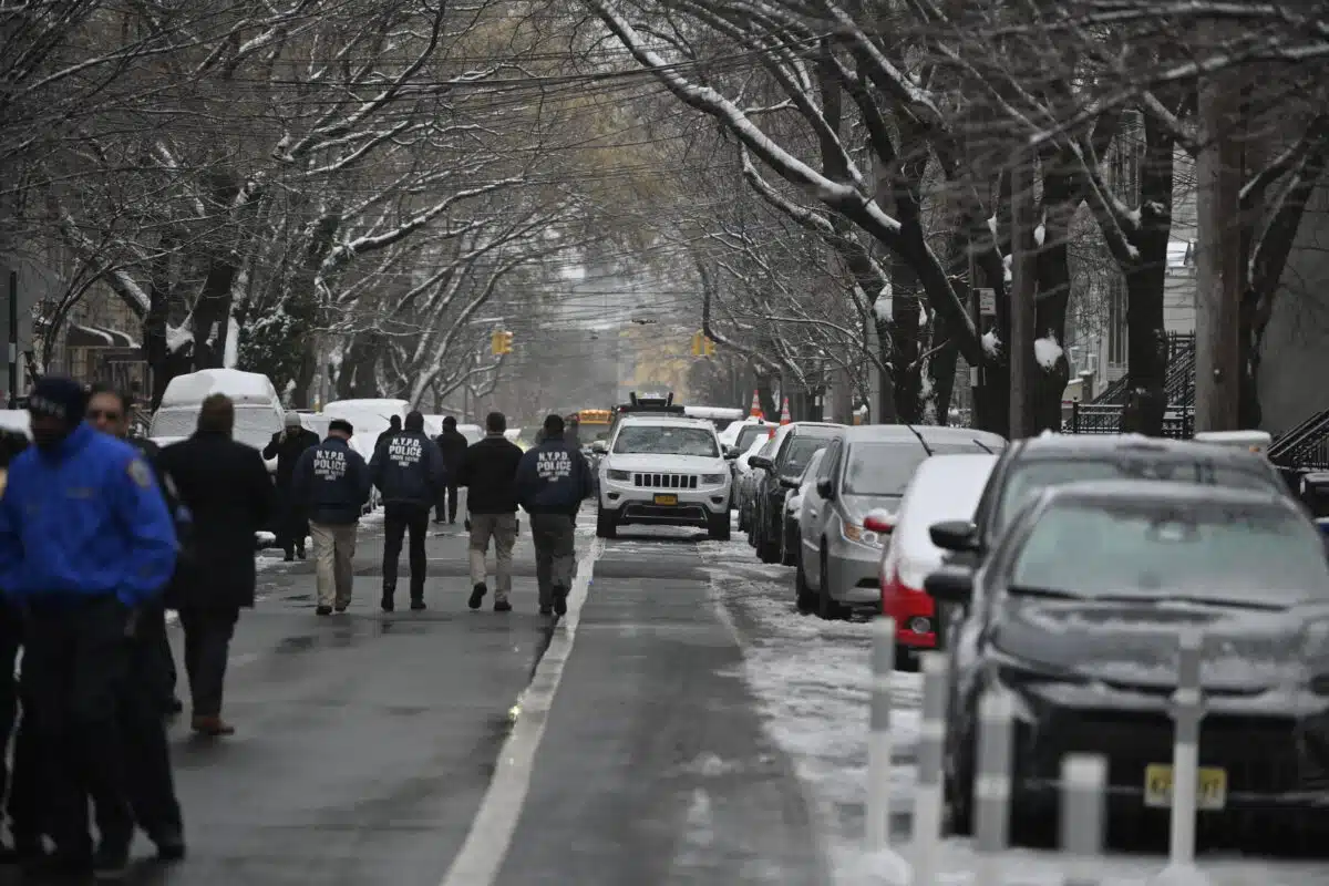 Police comb shooting scene in Brooklyn