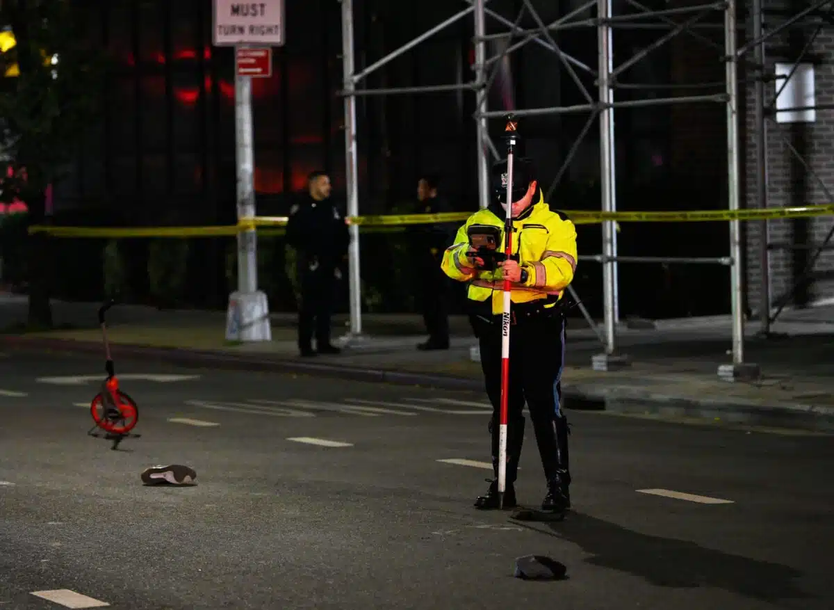 Officer at scene of hit-and-run