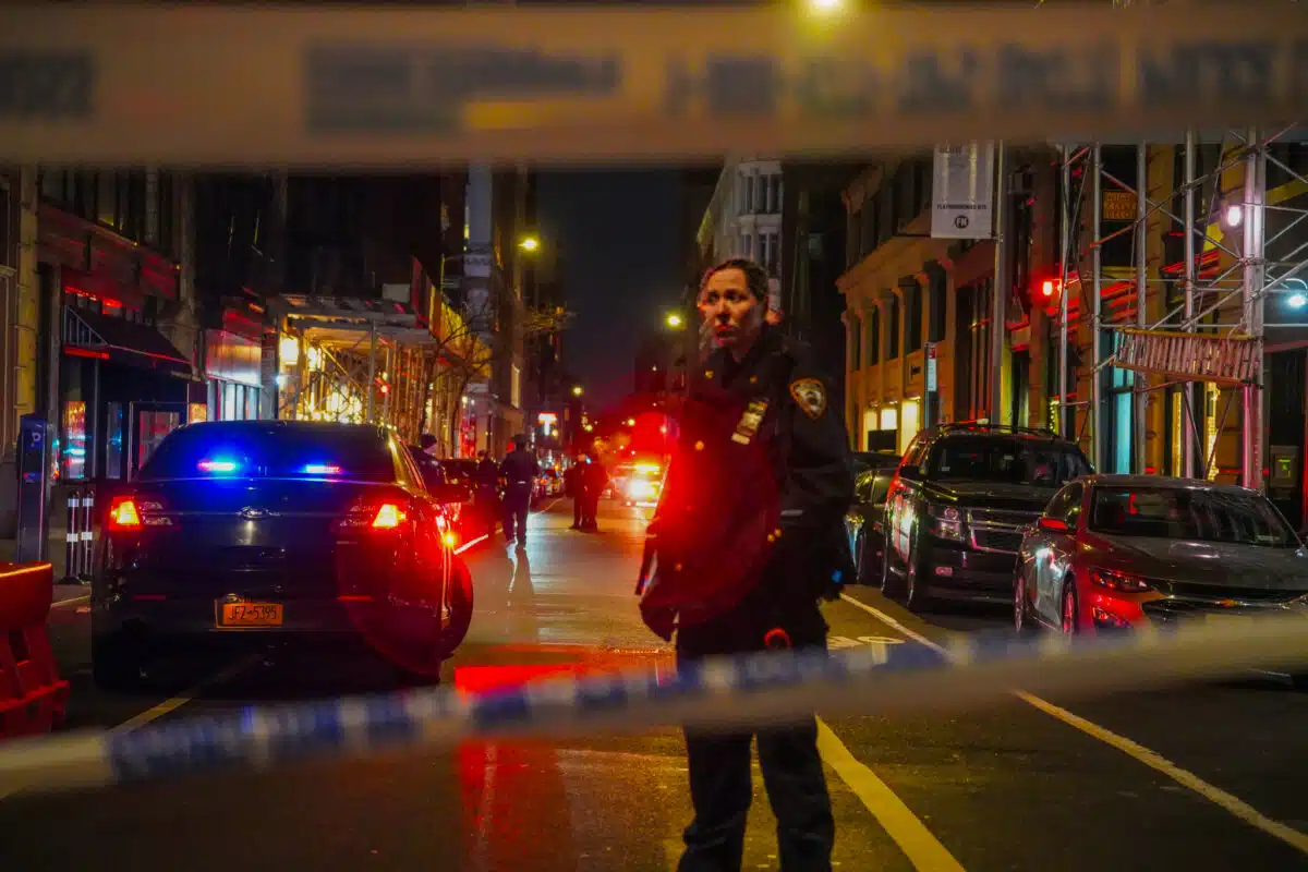 Police at scene of Flatiron District shooting