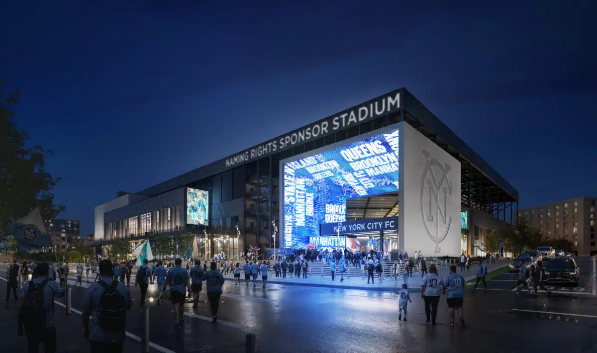 NYCFC stadium rendering The Cube