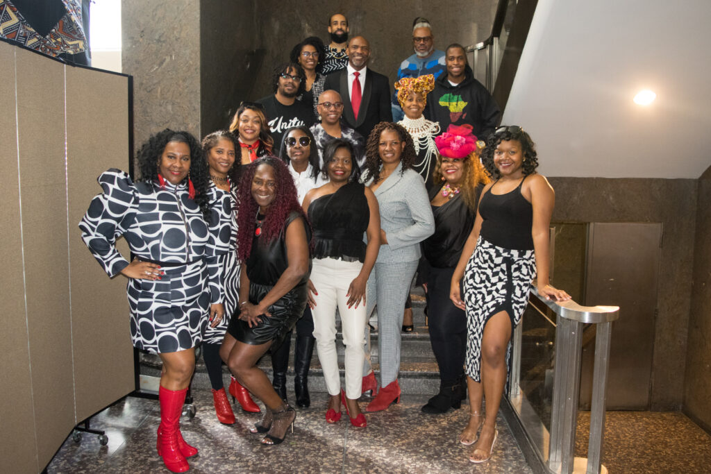 Court employees and judges of the Kings County Supreme Court, Civil Term, unite in celebration after the successful conclusion of the annual Fashion Show Extravaganza, showcasing local designers and commemorating Black History Month with style at BHM Fashion Show.Photos: Robert Abruzzese/Brooklyn Eagle