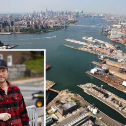 Bays within the city, like Wallabout Bay in the Brooklyn Navy Yard (shown above) have become cleaner, attracting more shore birds and aquatic life. But raw sewage in rainstorms wreaks havoc (Inset: Pete Malinowski). Photo: Mark Lennihan/APInset courtesy of Pete Malinowski