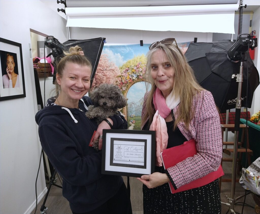 Bernadeta Serafin, photographer, Serafin Photography; and Victoria Hofmo at Bay Ridge Art Walk.